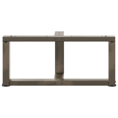 Gambe per Tavolino da Caffè a Forma di T 2 pz Nere 60x25x(30-31) cm Acciaio | homemem39