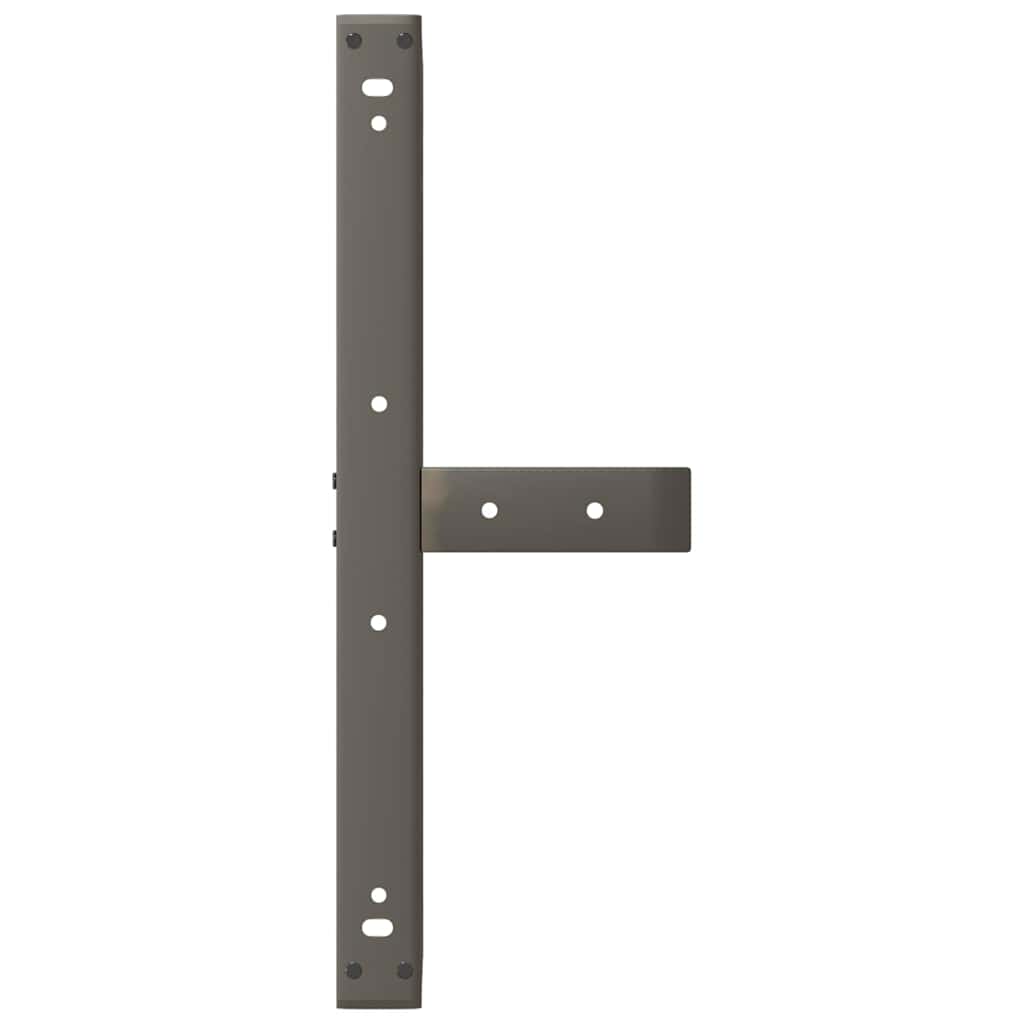 Gambe per Tavolino da Caffè a Forma di T 2 pz Nere 60x25x(30-31) cm Acciaio | homemem39