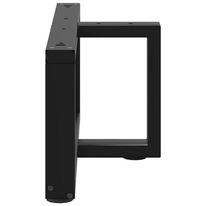 Gambe per Tavolino da Caffè forma T 2 pz Nere 70x25x(30-31) cm