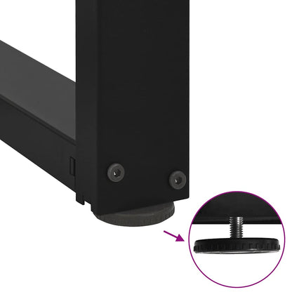 Gambe per Tavolino da Caffè forma T 2 pz Nere 70x25x(30-31) cm