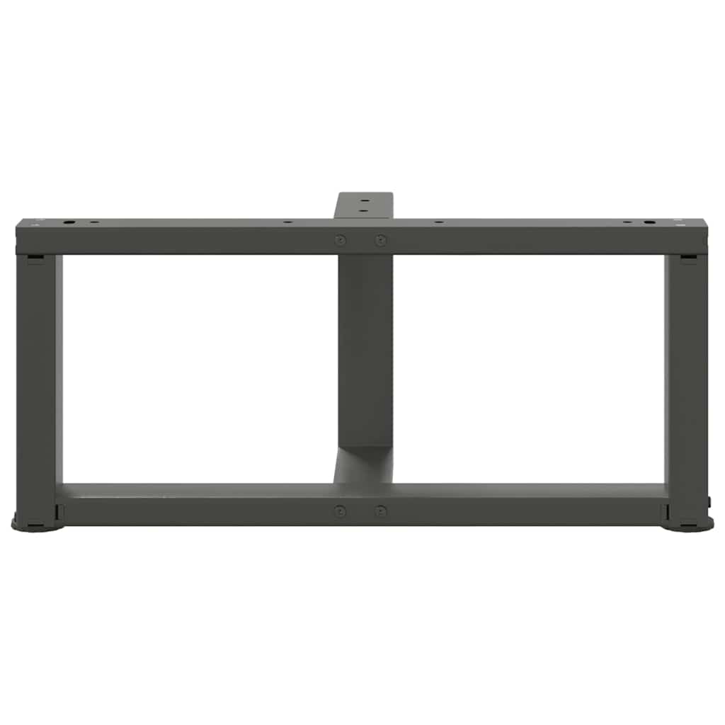 Gambe Tavolino da Caffè forma T 2 pz Antracite 70x25x(30-31) cm