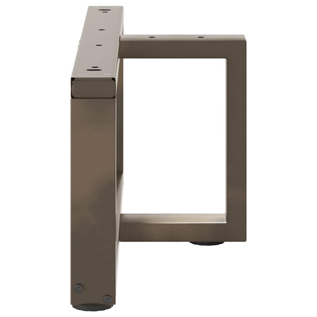 Gambe per Tavolino da Caffè a Forma di T 2 pz Nere 70x25x(30-31) cm Acciaio | homemem39