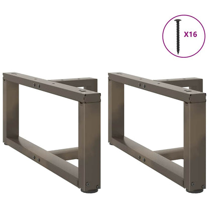 Gambe per Tavolino da Caffè a Forma di T 2 pz Nere 70x25x(30-31) cm Acciaio | homemem39