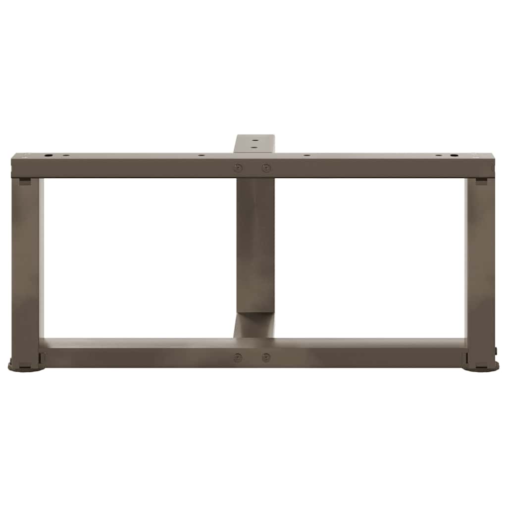 Gambe per Tavolino da Caffè a Forma di T 2 pz Nere 70x25x(30-31) cm Acciaio | homemem39