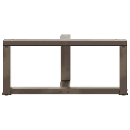 Gambe per Tavolino da Caffè a Forma di T 2 pz Nere 70x25x(30-31) cm Acciaio | homemem39