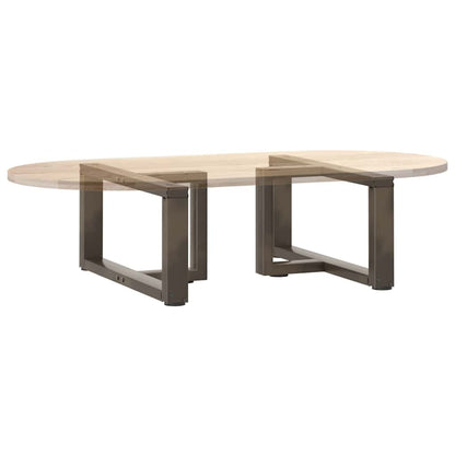 Gambe per Tavolino da Caffè a Forma di T 2 pz Nere 70x25x(30-31) cm Acciaio | homemem39