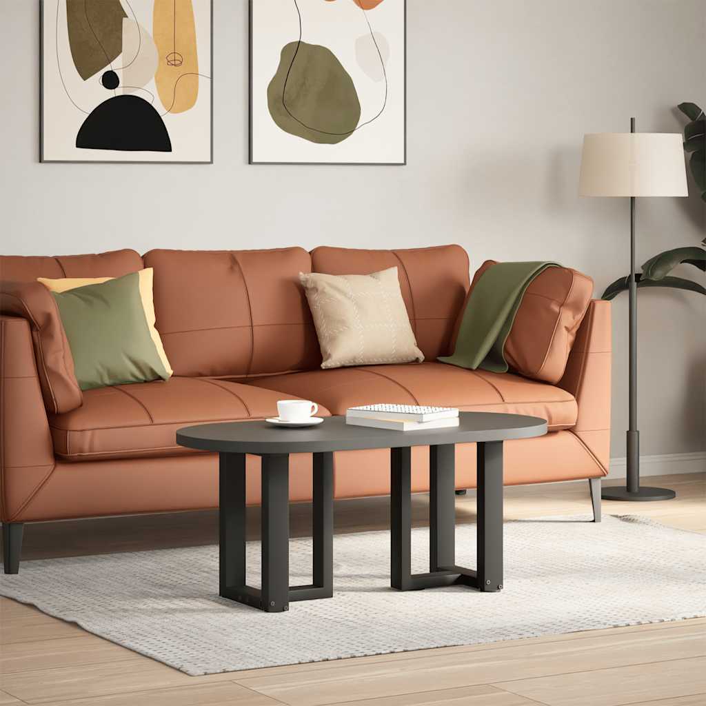 Gambe per Tavolino da Caffè forma T 2 pz Nere 28x25x(42-43) cm