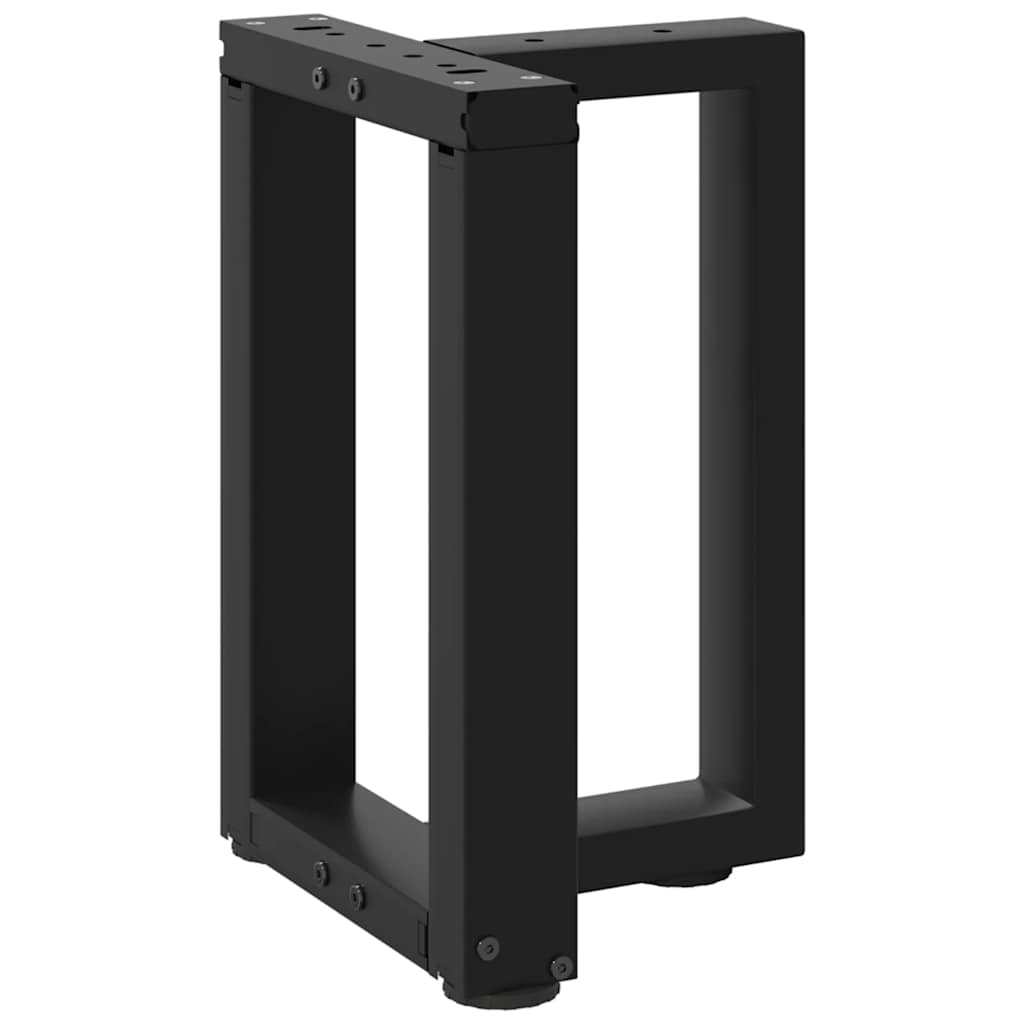 Gambe per Tavolino da Caffè forma T 2 pz Nere 28x25x(42-43) cm
