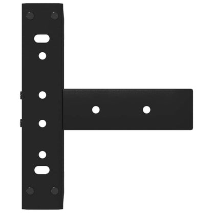 Gambe per Tavolino da Caffè forma T 2 pz Nere 28x25x(42-43) cm