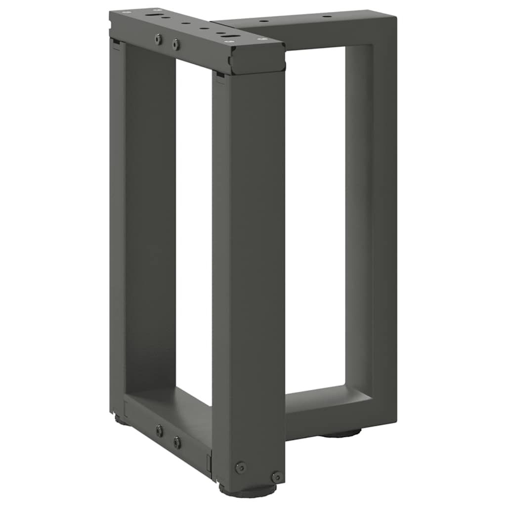 Gambe Tavolino da Caffè forma T 2 pz Antracite 28x25x(42-43) cm