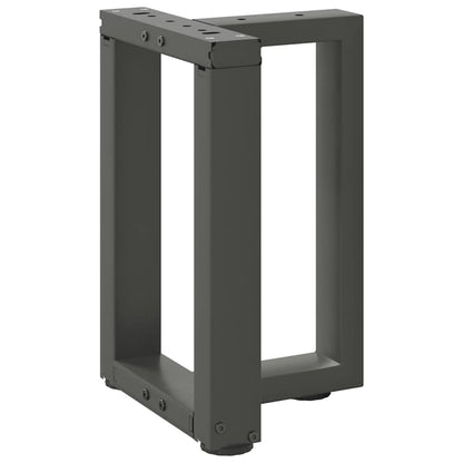 Gambe Tavolino da Caffè forma T 2 pz Antracite 28x25x(42-43) cm