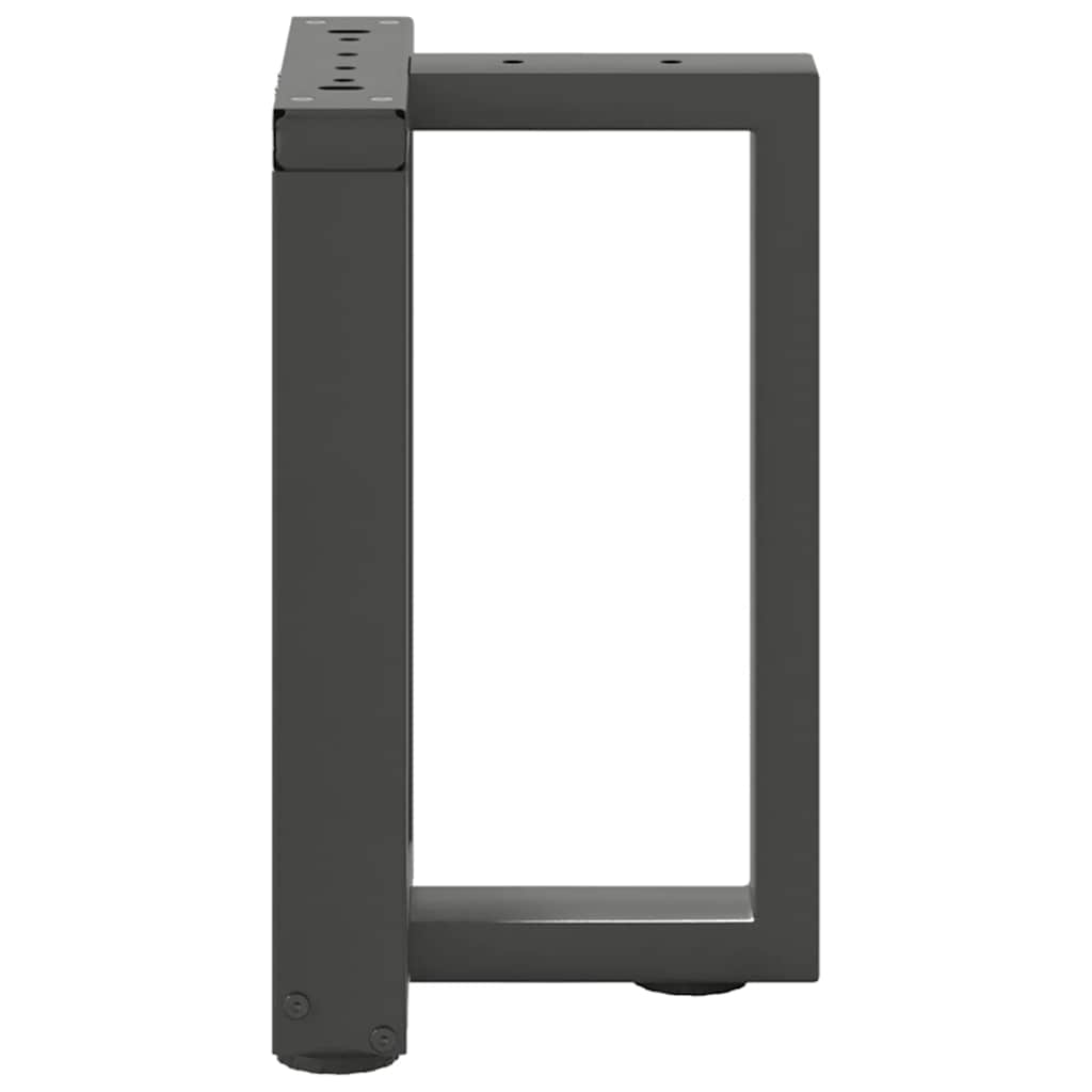 Gambe Tavolino da Caffè forma T 2 pz Antracite 28x25x(42-43) cm