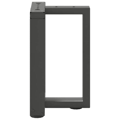 Gambe Tavolino da Caffè forma T 2 pz Antracite 28x25x(42-43) cm