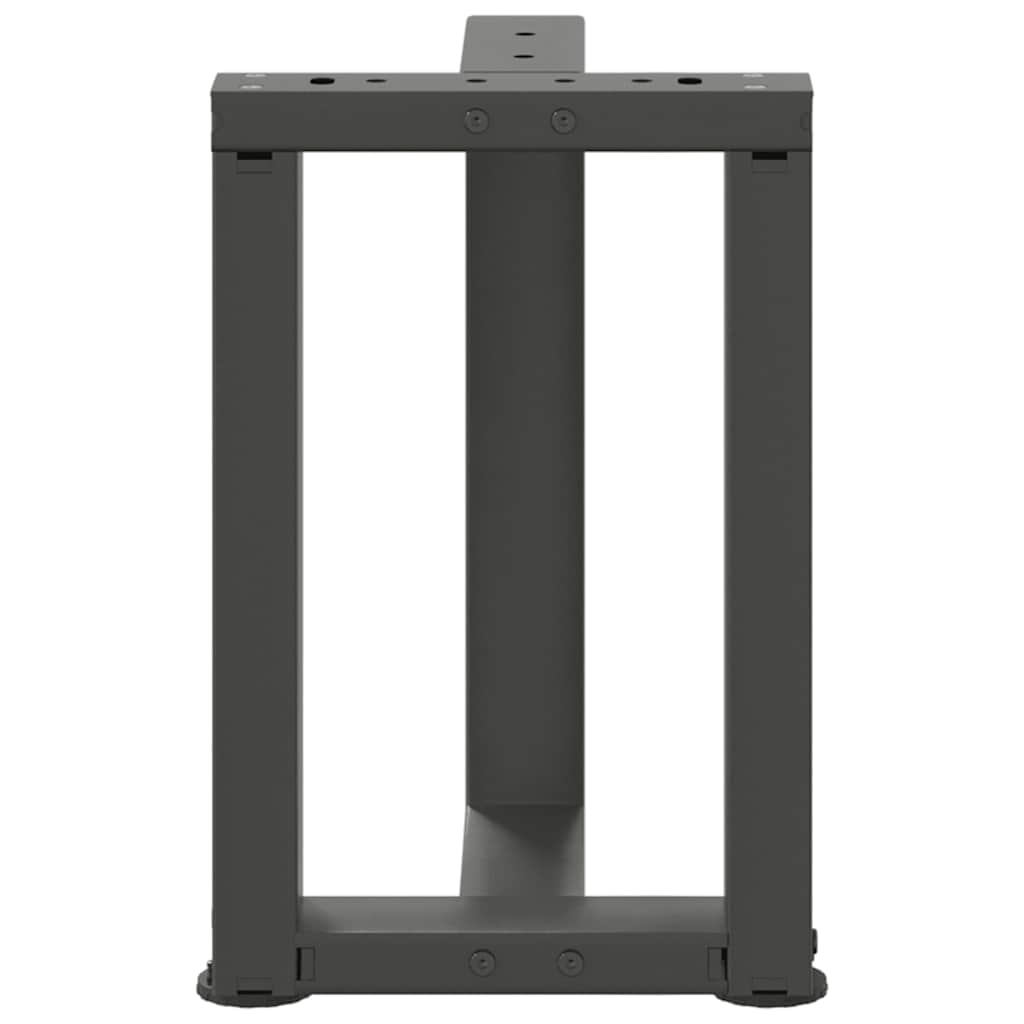 Gambe Tavolino da Caffè forma T 2 pz Antracite 28x25x(42-43) cm