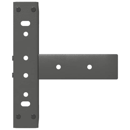 Gambe Tavolino da Caffè forma T 2 pz Antracite 28x25x(42-43) cm