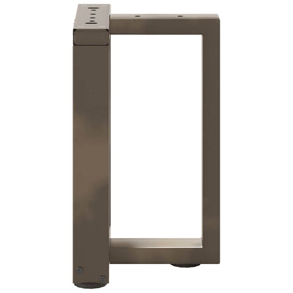 Gambe per Tavolino da Caffè a Forma di T 2 pz Nere 28x25x(42-43) cm Acciaio | homemem39