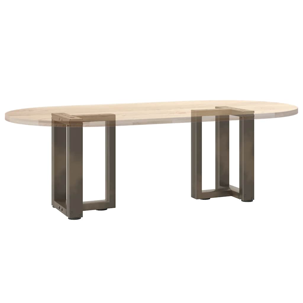 Gambe per Tavolino da Caffè a Forma di T 2 pz Nere 28x25x(42-43) cm Acciaio | homemem39