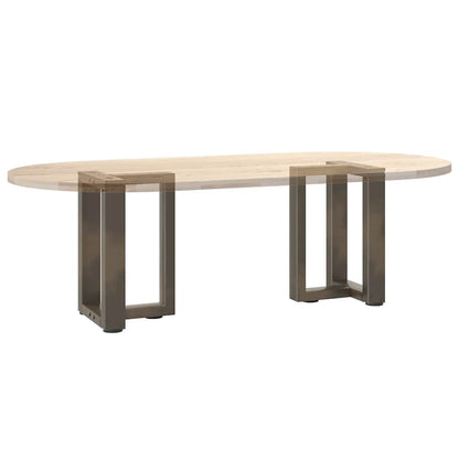 Gambe per Tavolino da Caffè a Forma di T 2 pz Nere 28x25x(42-43) cm Acciaio | homemem39
