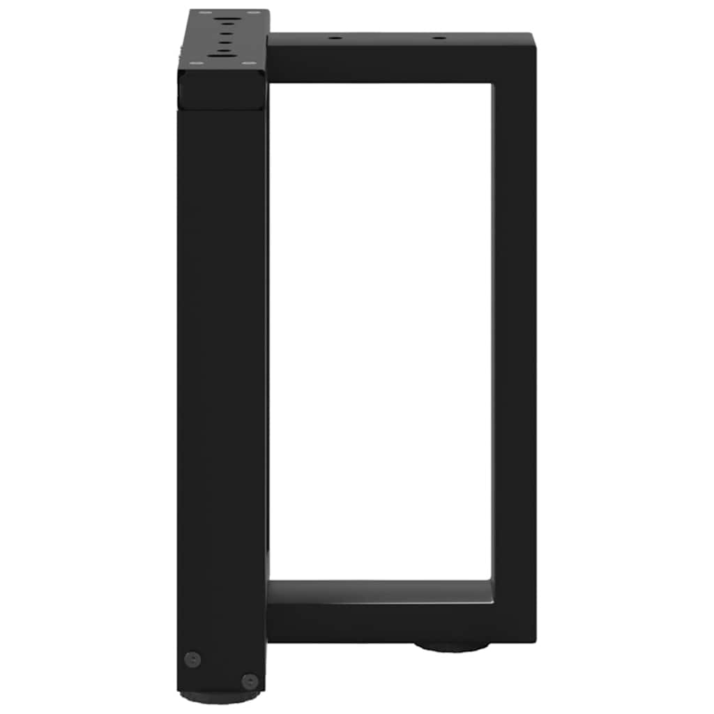 Gambe per Tavolino da Caffè forma T 2 pz Nere 38x25x(42-43) cm