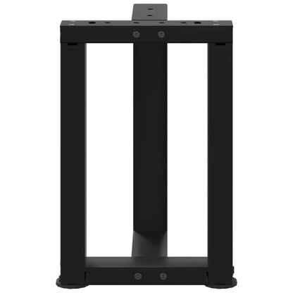 Gambe per Tavolino da Caffè forma T 2 pz Nere 38x25x(42-43) cm
