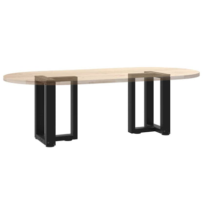 Gambe per Tavolino da Caffè forma T 2 pz Nere 38x25x(42-43) cm