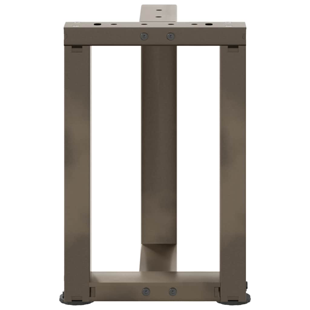 Gambe per Tavolino da Caffè a Forma di T 2 pz Nere 38x25x(42-43) cm Acciaio - homemem39