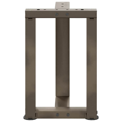 Gambe per Tavolino da Caffè a Forma di T 2 pz Nere 38x25x(42-43) cm Acciaio - homemem39