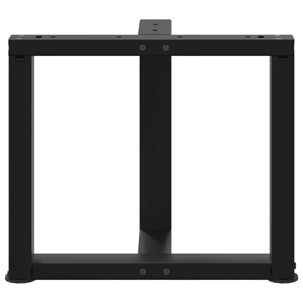 Gambe Tavolino da Caffè a T 2 pz Nero 50x25x(42-43) cm Acciaio