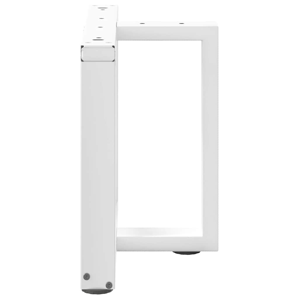 Gambe Tavolino da Caffè forma T 2 pz Bianche 50x25x(42-43) cm