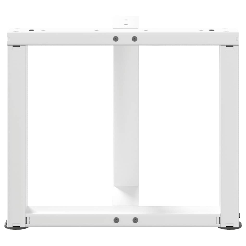 Gambe Tavolino da Caffè forma T 2 pz Bianche 50x25x(42-43) cm