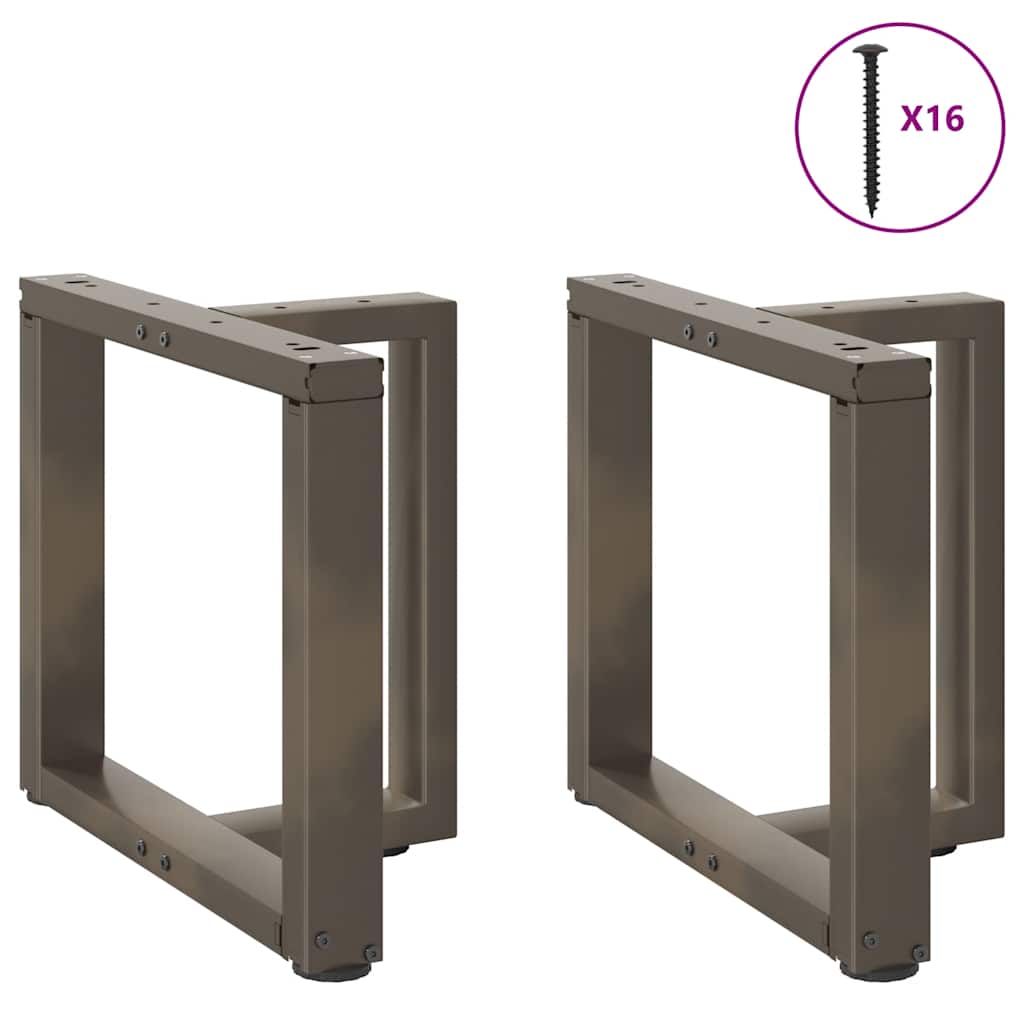 Gambe Tavolino da Caffè forma T 2 pz Naturale 50x25x(42-43) cm