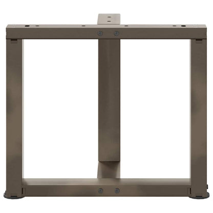 Gambe Tavolino da Caffè forma T 2 pz Naturale 50x25x(42-43) cm