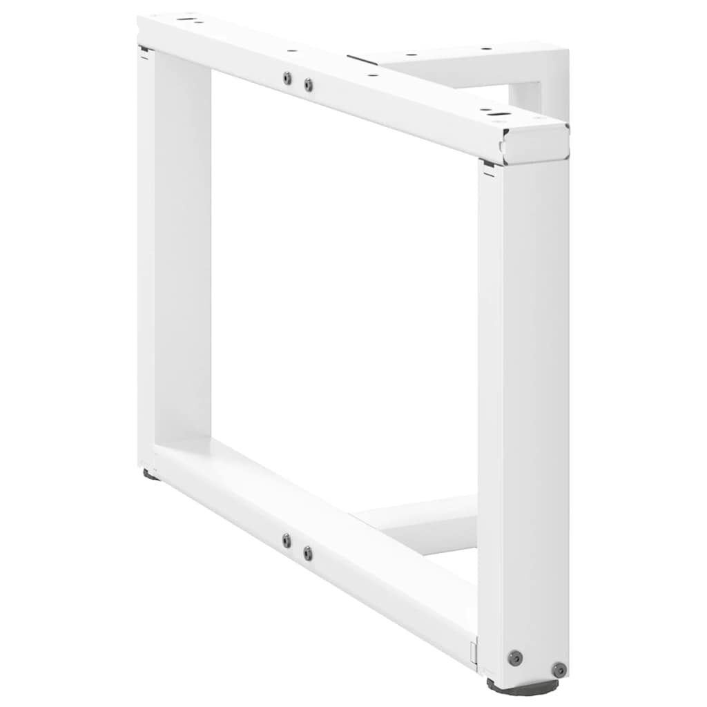 Gambe Tavolino da Caffè a T 2 pz Bianco 60x25x(42-43)cm Acciaio