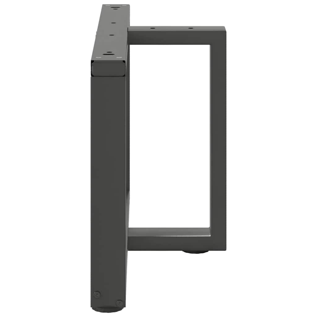 Gambe Tavolino da Caffè forma T 2 pz Antracite 60x25x(42-43) cm