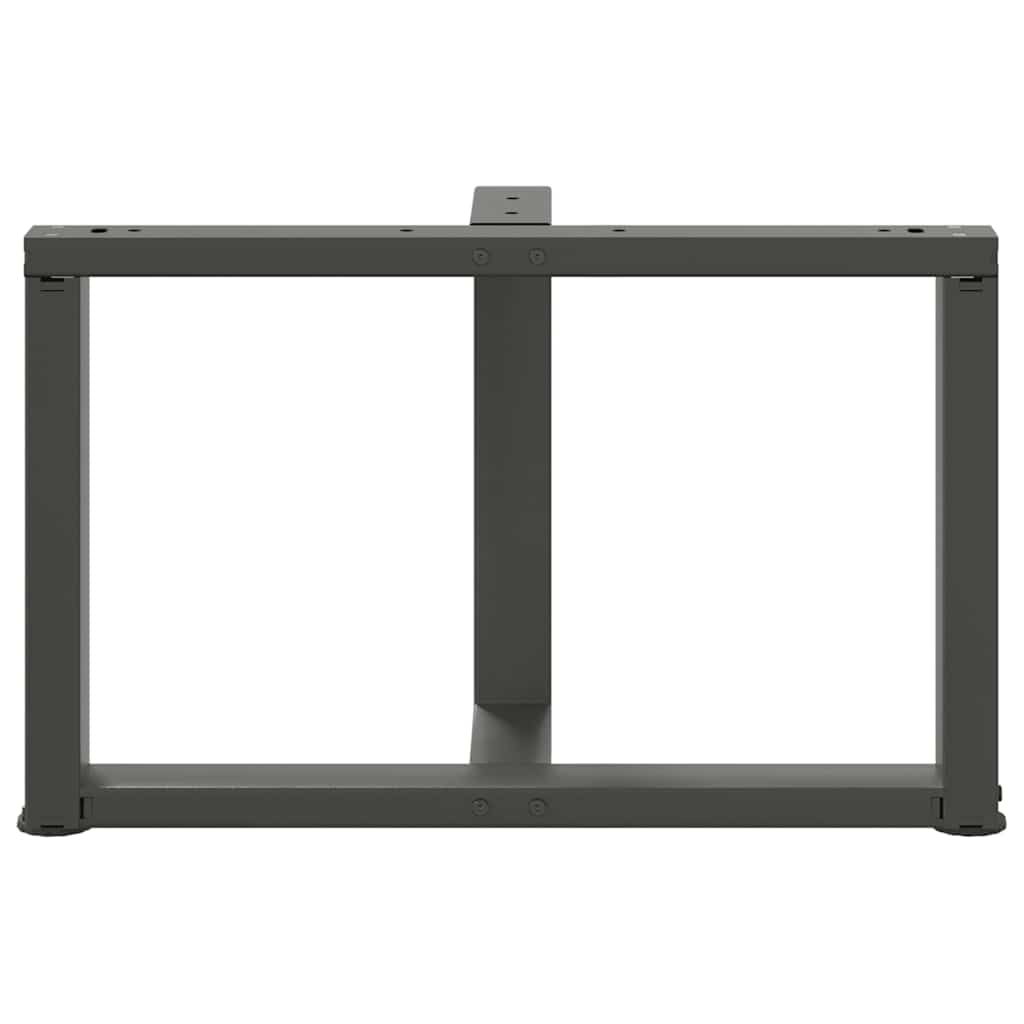 Gambe Tavolino da Caffè forma T 2 pz Antracite 60x25x(42-43) cm