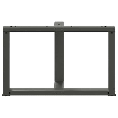 Gambe Tavolino da Caffè forma T 2 pz Antracite 60x25x(42-43) cm