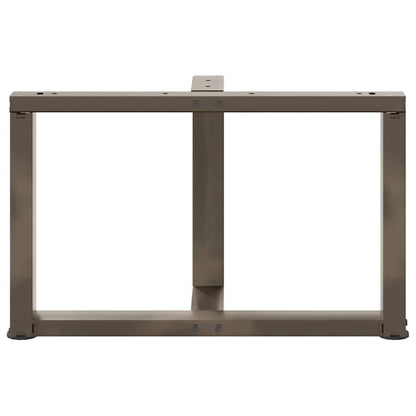 Gambe per Tavolino da Caffè a Forma di T 2 pz Nere 60x25x(42-43) cm Acciaio