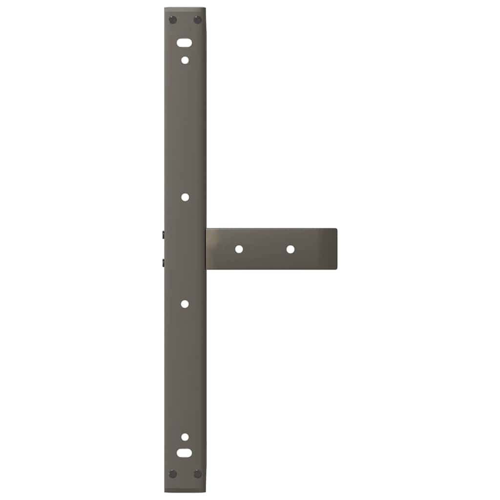 Gambe per Tavolino da Caffè a Forma di T 2 pz Nere 60x25x(42-43) cm Acciaio