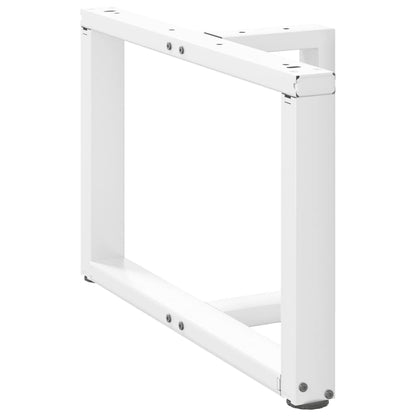 Gambe Tavolino da Caffè a T 2 pz Bianco 70x25x(42-43)cm Acciaio