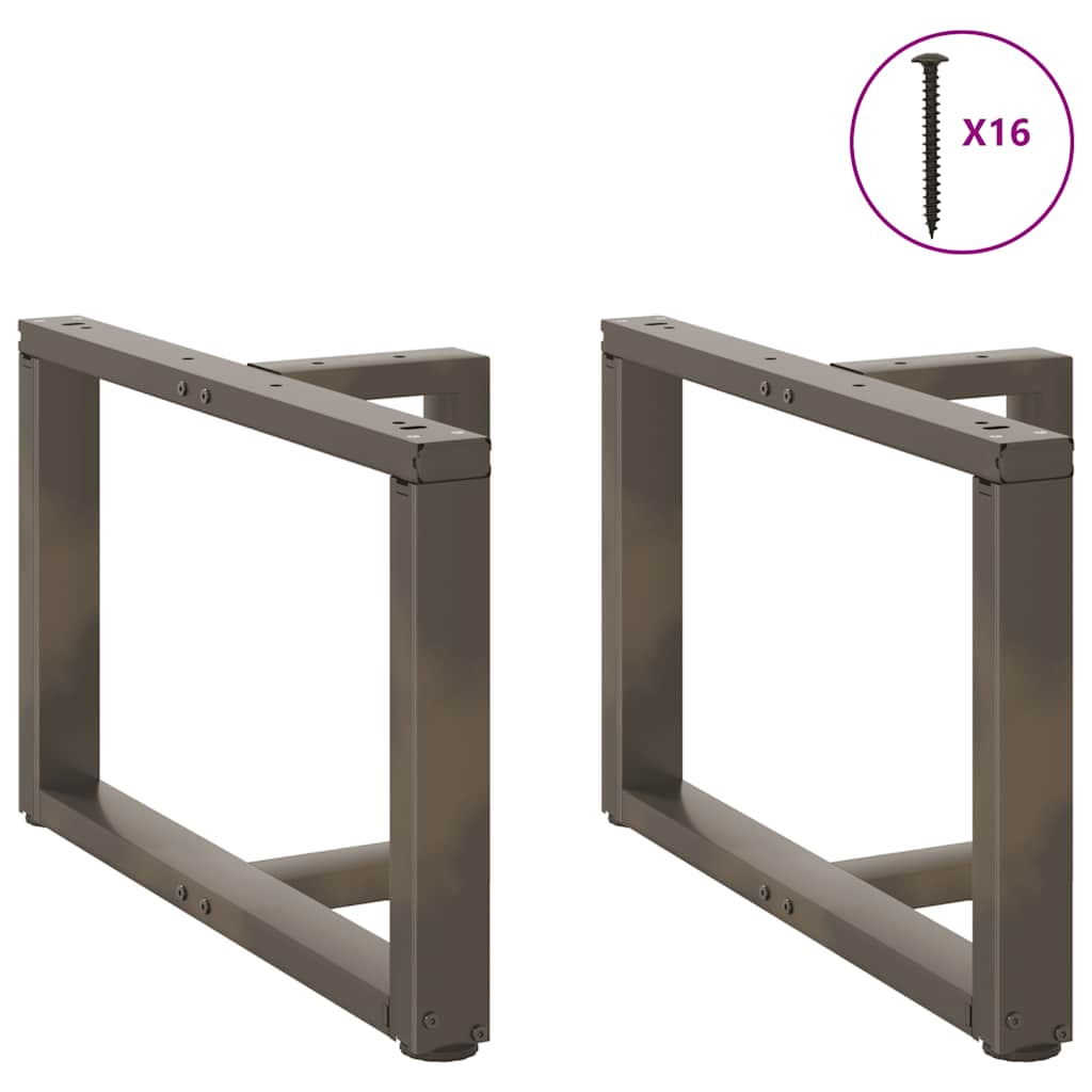 Gambe per Tavolino da Caffè a Forma di T 2 pz Nere 70x25x(42-43) cm Acciaio | homemem39