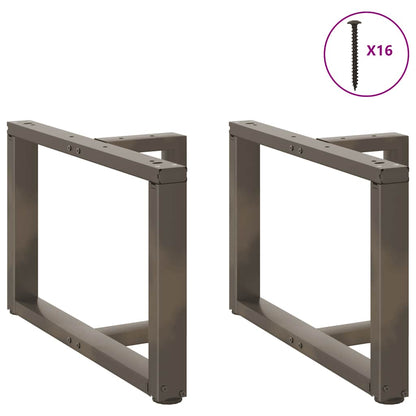 Gambe per Tavolino da Caffè a Forma di T 2 pz Nere 70x25x(42-43) cm Acciaio | homemem39