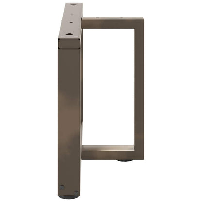 Gambe per Tavolino da Caffè a Forma di T 2 pz Nere 70x25x(42-43) cm Acciaio | homemem39