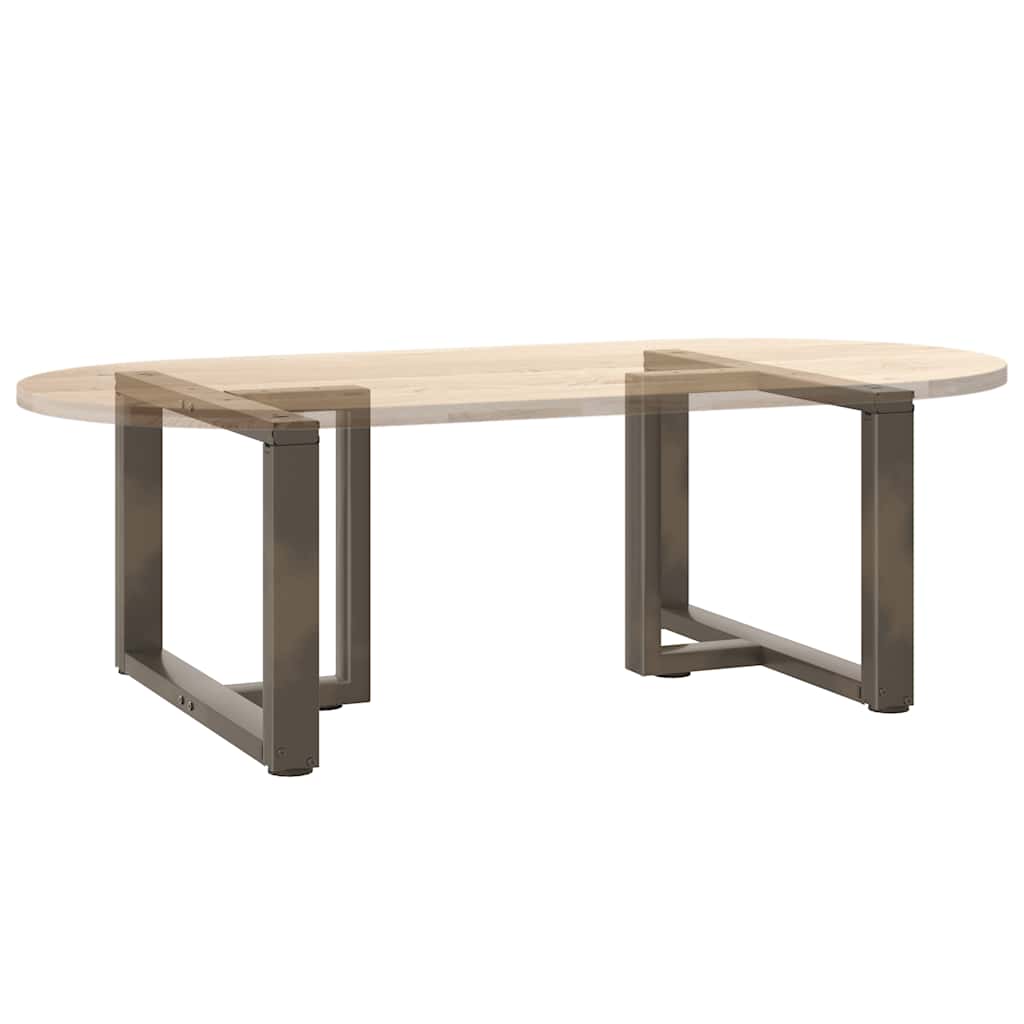 Gambe per Tavolino da Caffè a Forma di T 2 pz Nere 70x25x(42-43) cm Acciaio | homemem39