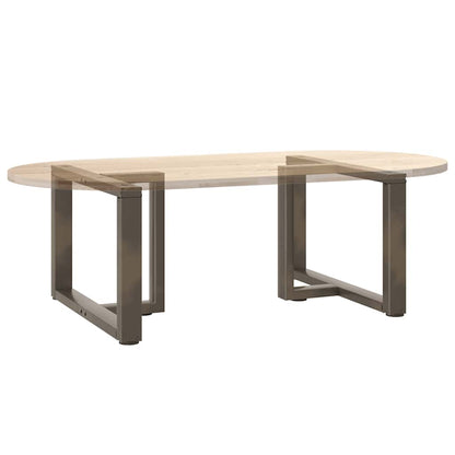 Gambe per Tavolino da Caffè a Forma di T 2 pz Nere 70x25x(42-43) cm Acciaio | homemem39