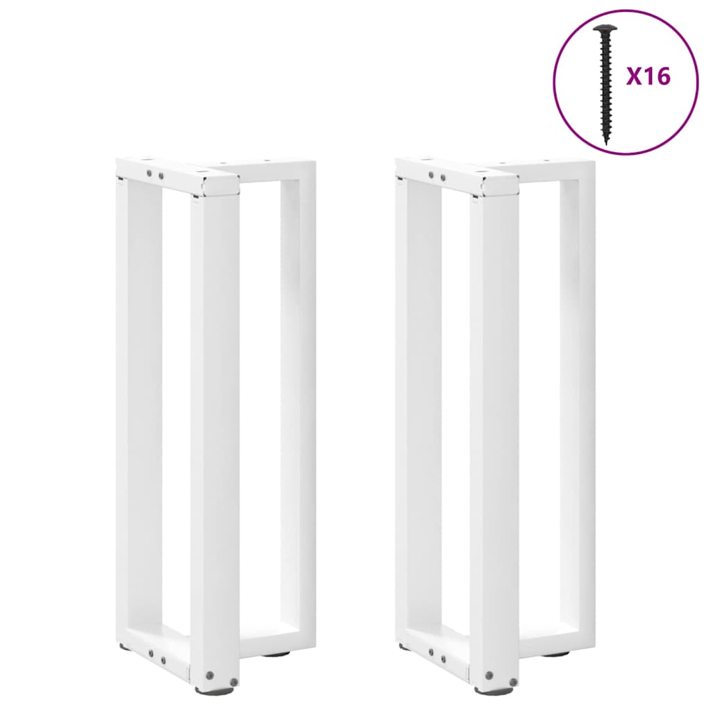 Gambe per Tavolo Consolle forma T 2 pz Bianche 25x28x(72-73) cm