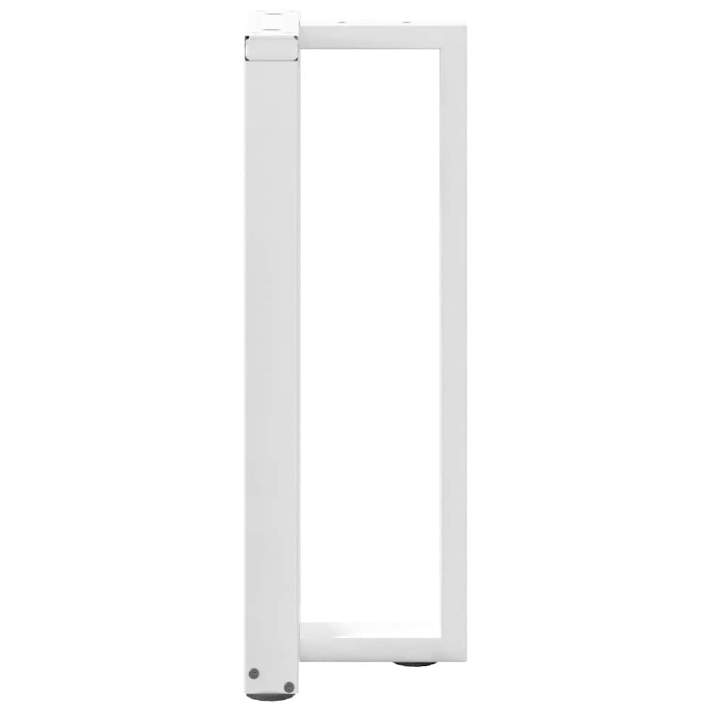 Gambe Tavolo Consolle a T 2 pz Bianco 25x28x(72-73) cm Acciaio