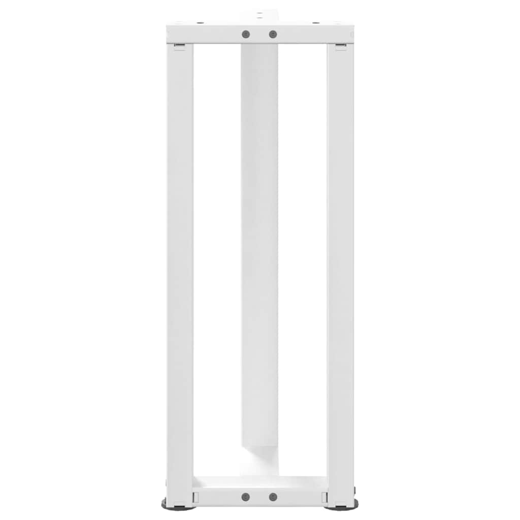 Gambe Tavolo Consolle a T 2 pz Bianco 25x28x(72-73) cm Acciaio