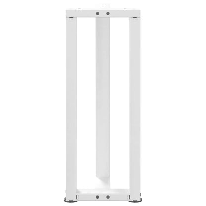 Gambe Tavolo Consolle a T 2 pz Bianco 25x28x(72-73) cm Acciaio