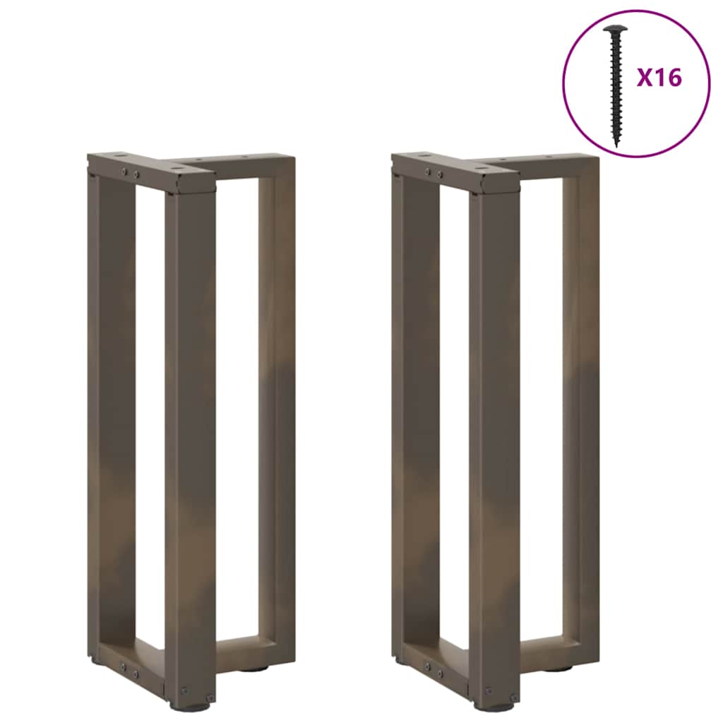 Gambe per Tavolo Consolle forma T 2 pz Nere 25x28x(72-73) cm