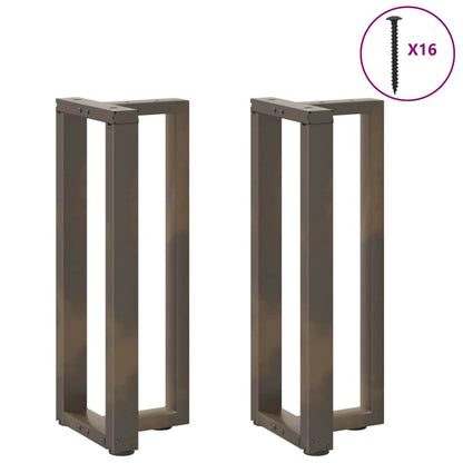 Gambe per Tavolo Consolle forma T 2 pz Nere 25x28x(72-73) cm